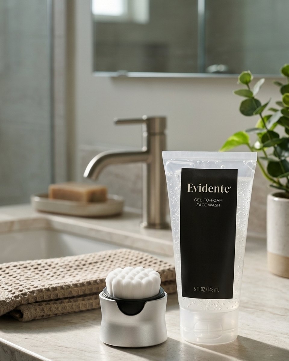 The Evidente men's face cleansing kit