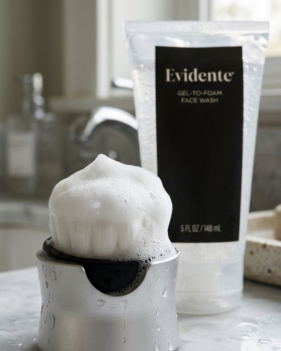 Thick white foam inside the Evidente brush